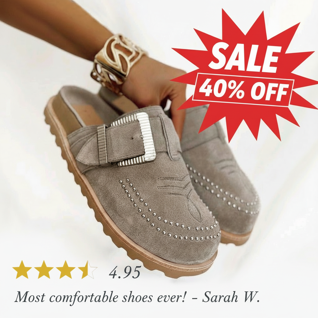 Maleney Western Studded Flatform Mule – Maleney Boutique