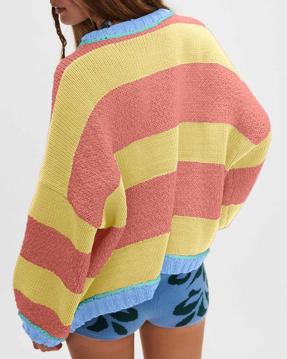 Maleney Striped Pullover Sweatershirt