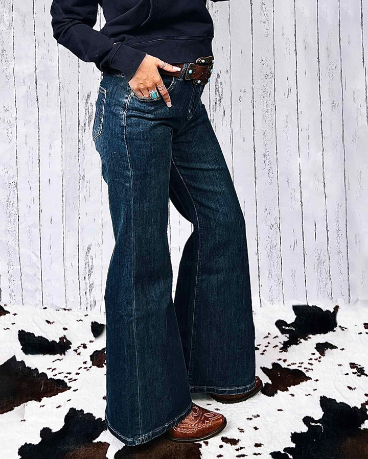 Maleney Dark Wash Wide Leg Jeans