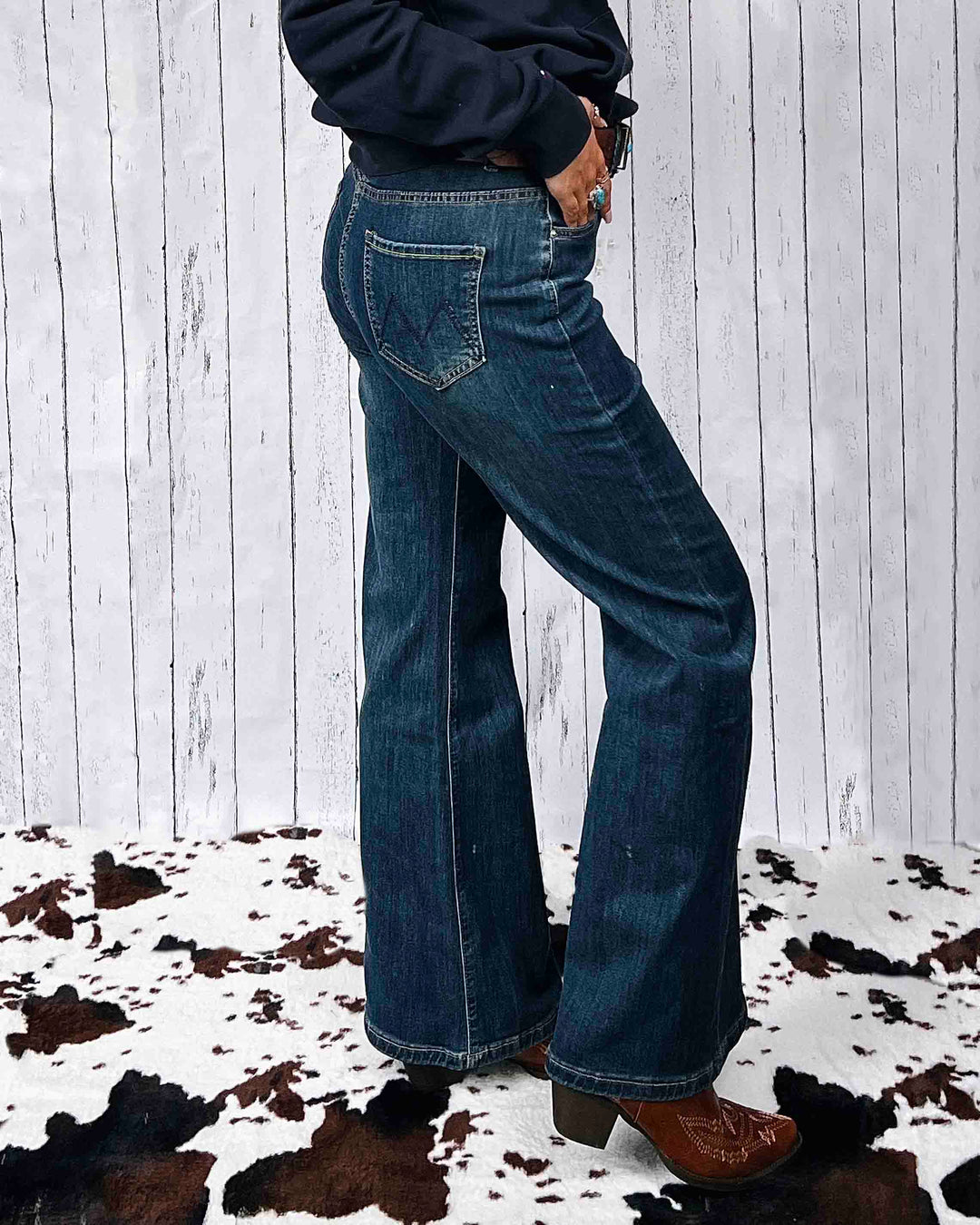 Maleney Dark Wash Wide Leg Jeans