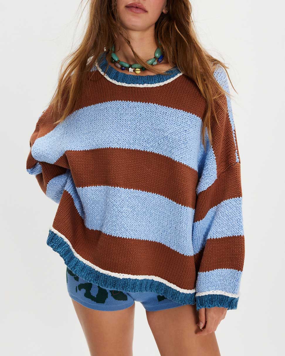 Maleney Striped Pullover Sweatershirt