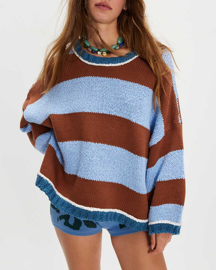 Maleney Striped Pullover Sweatershirt