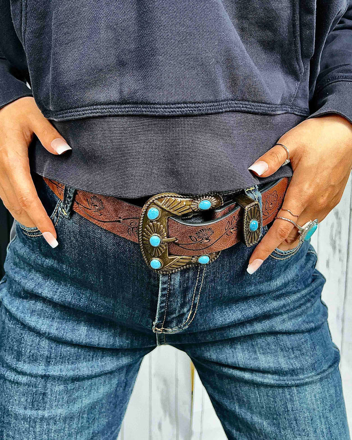 Maleney Turquoise Rose Belt