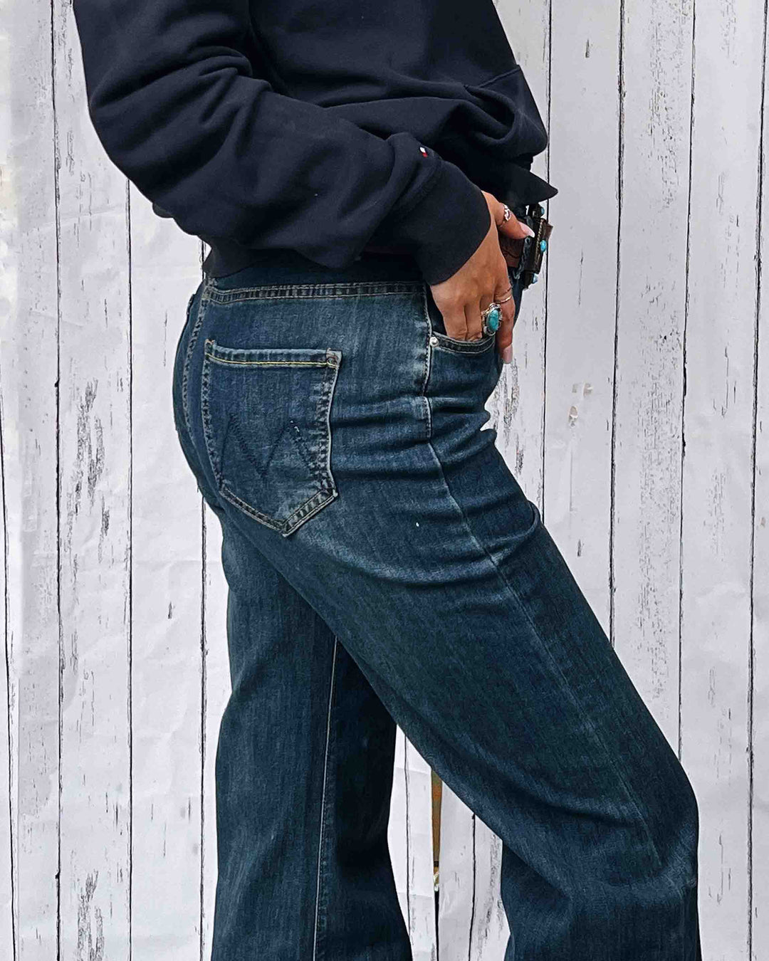 Maleney Dark Wash Wide Leg Jeans