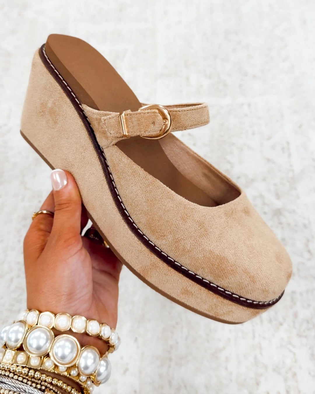 Maleney Slip on Suede Wedges