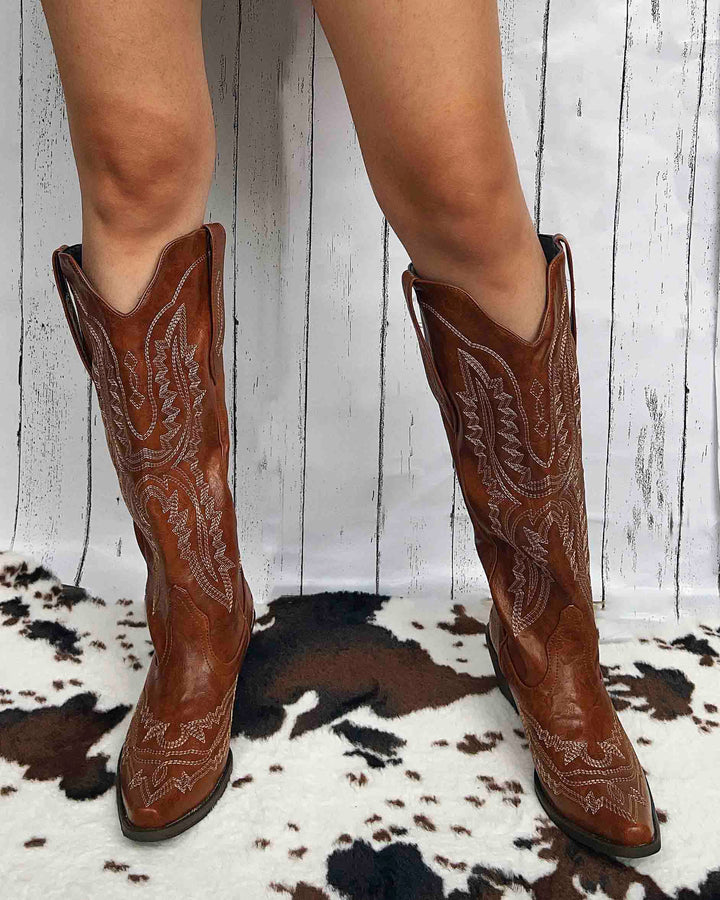 Maleney Western Cowgirl Embroidery Boots