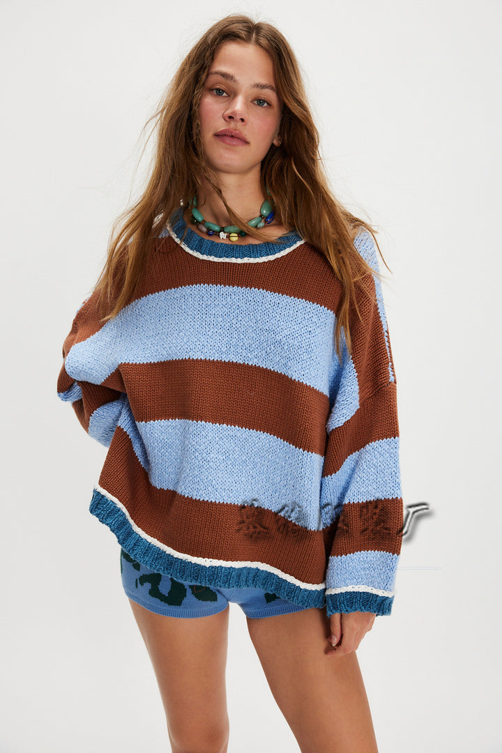 Maleney Striped Pullover Sweatershirt