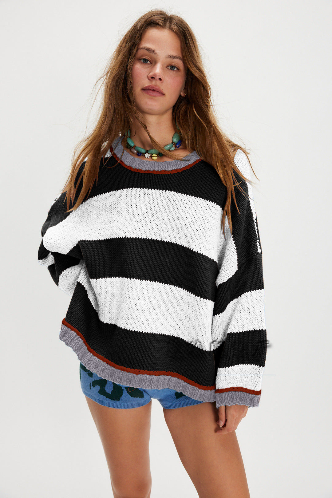 Maleney Striped Pullover Sweatershirt