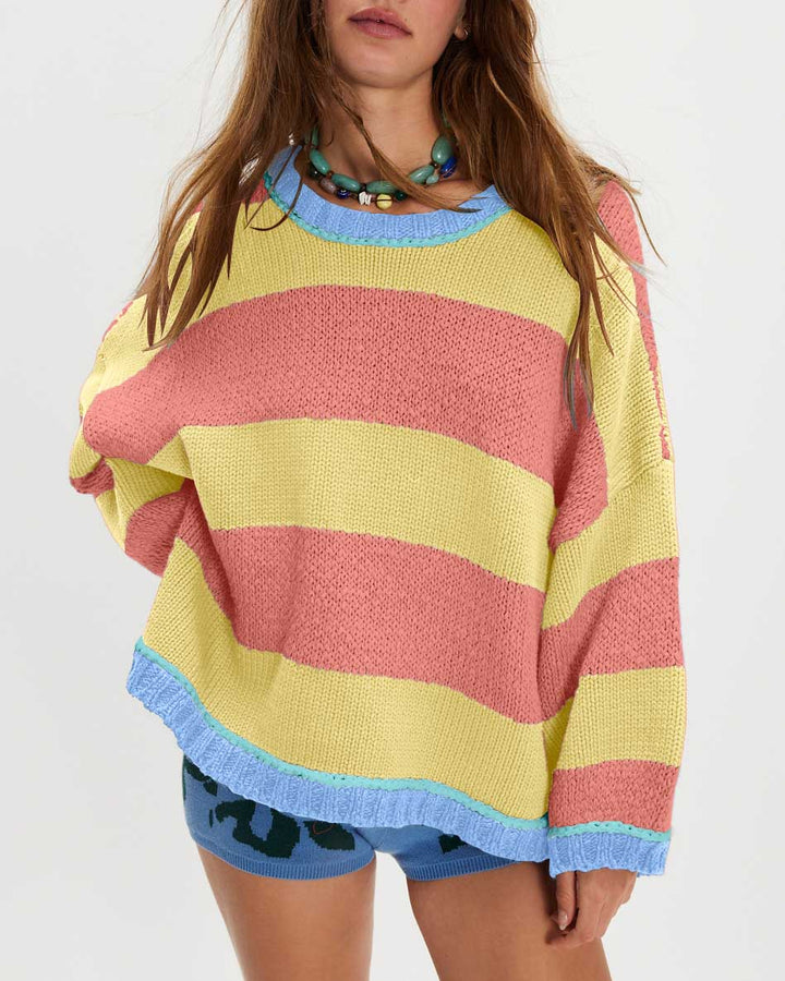 Maleney Striped Pullover Sweatershirt