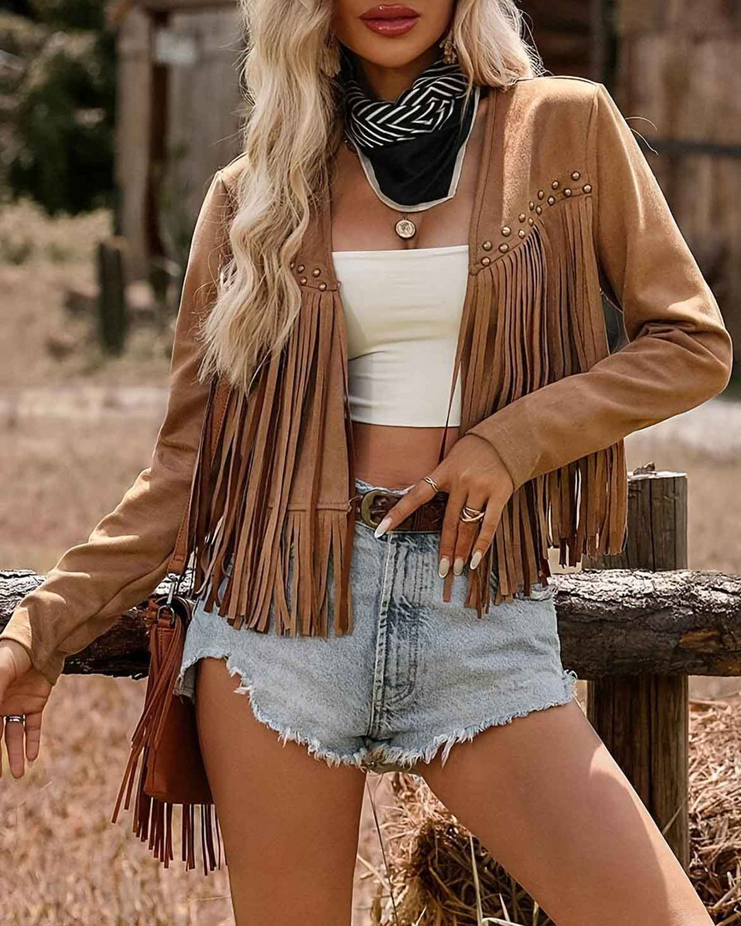 Maleny Fringe Studded Top