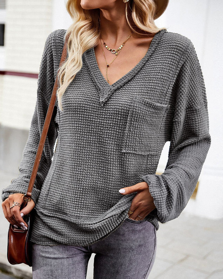 Maleney V Neck Long Sleeve Top