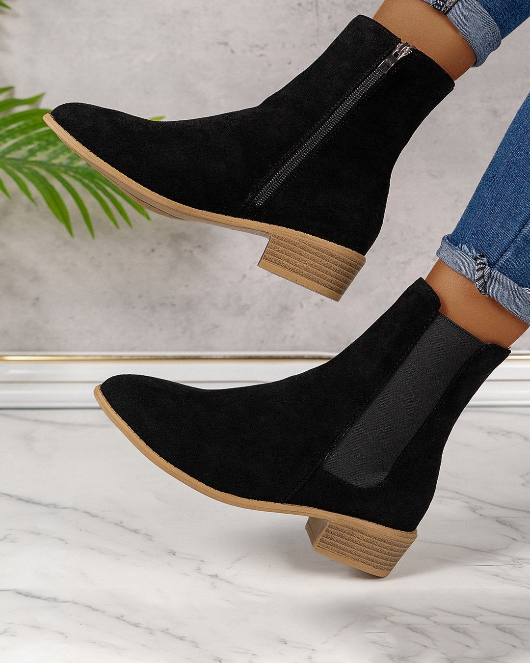 Maleney Faux Suede  Ankle Boot