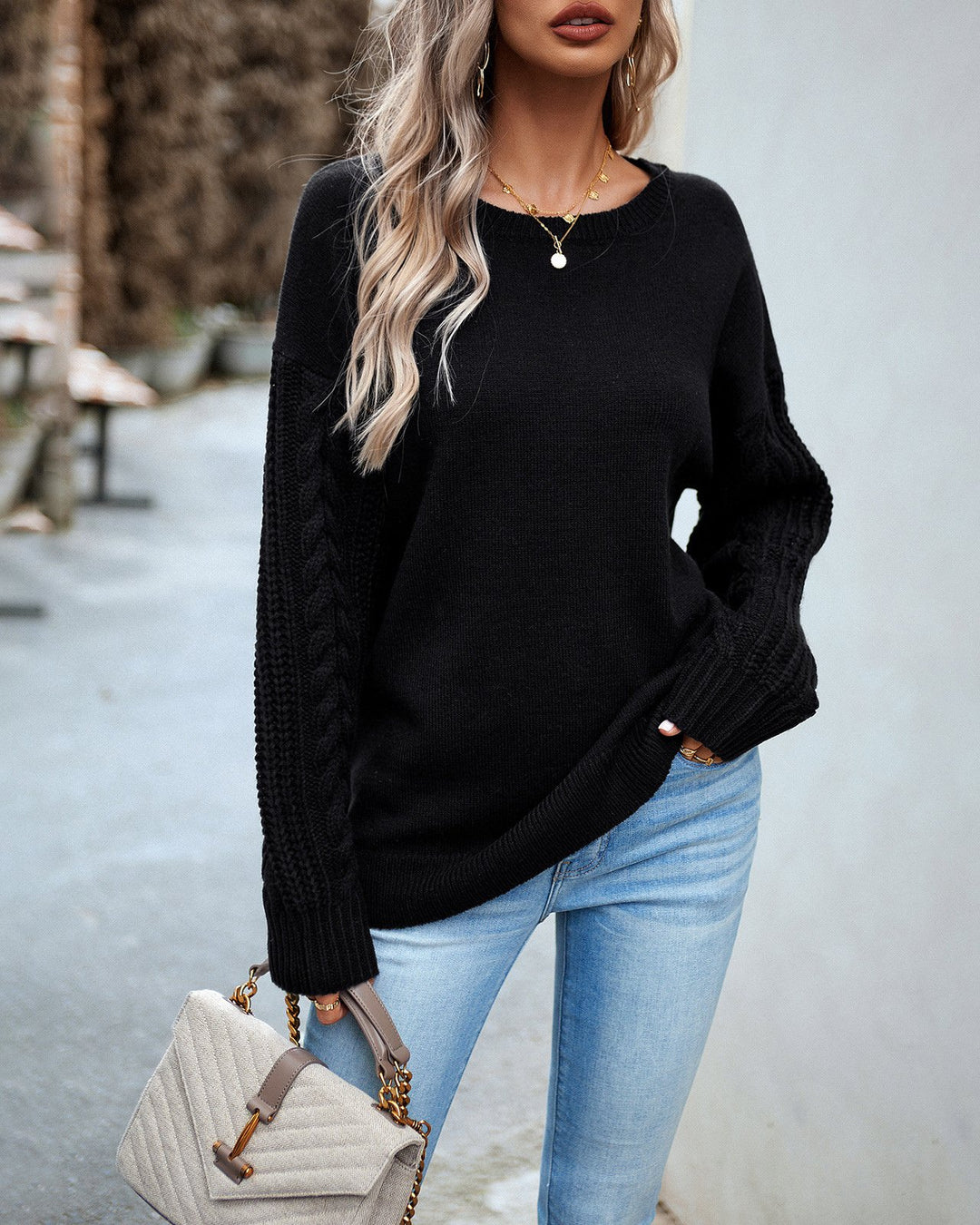 Maleney Crewneck Long Sleeve Sweater