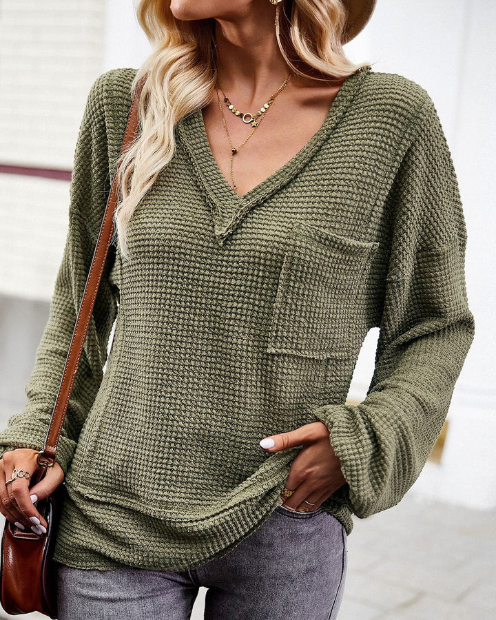 Maleney V Neck Long Sleeve Top