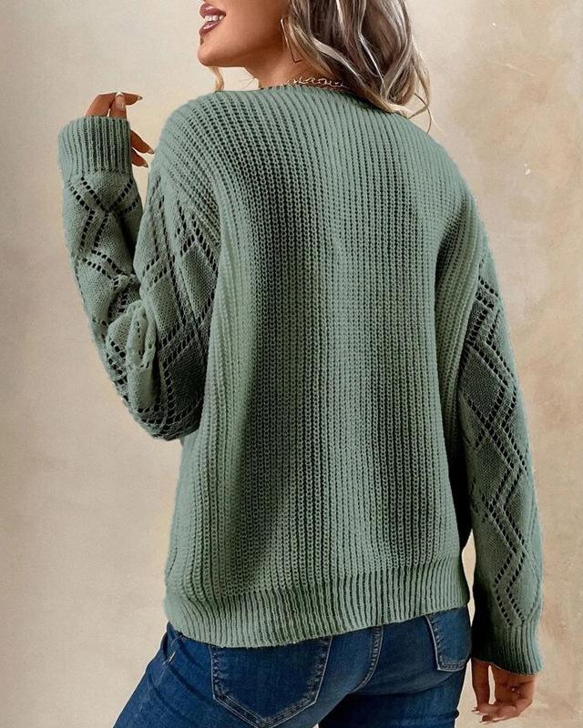 Maleney V-Neck Loose Casual Pullover Sweater