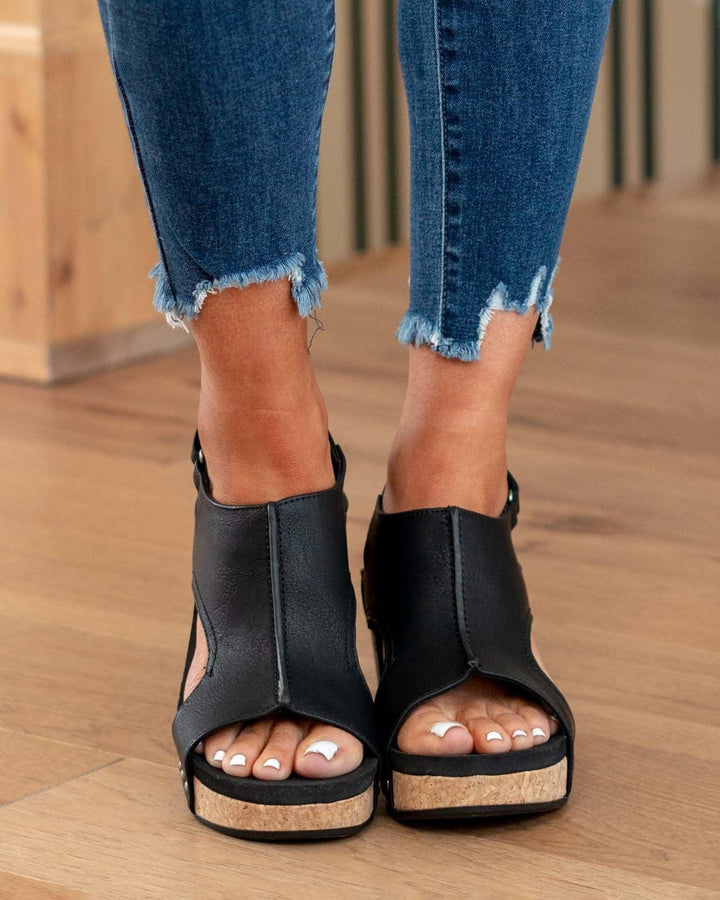 MALENEY MID HEEL WEDGE SANDALS