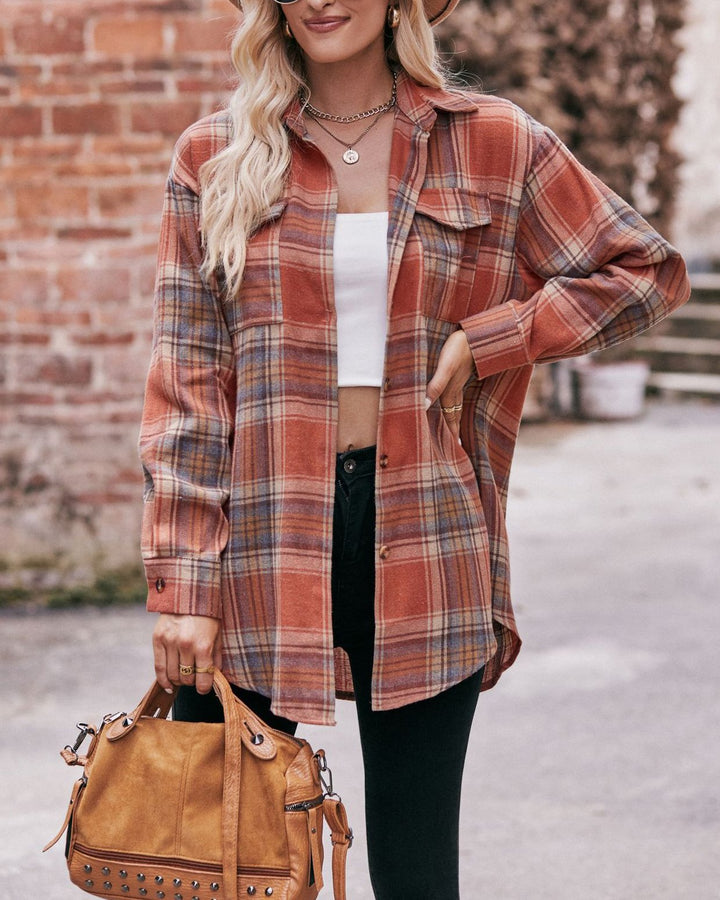 Maleney Casual Loose Plaid Shirt