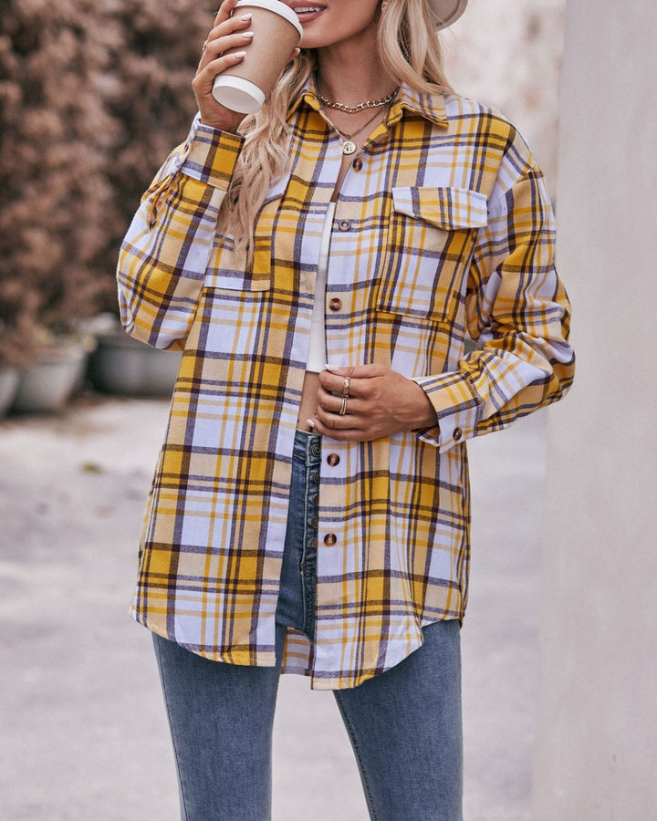 Maleney Casual Loose Plaid Shirt