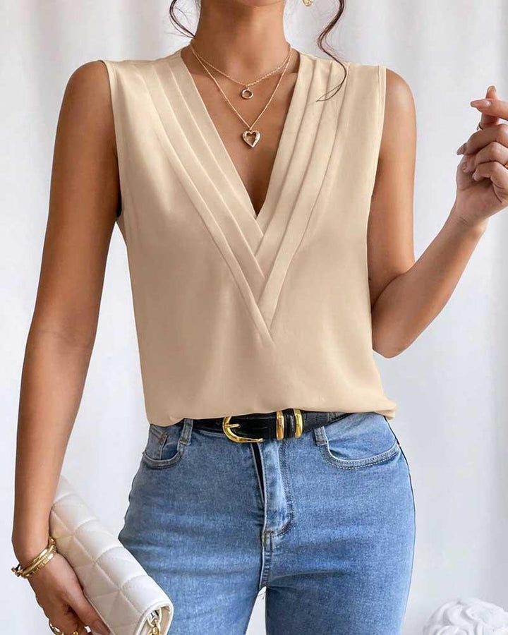 Maleney V Neck Sleeveless Top