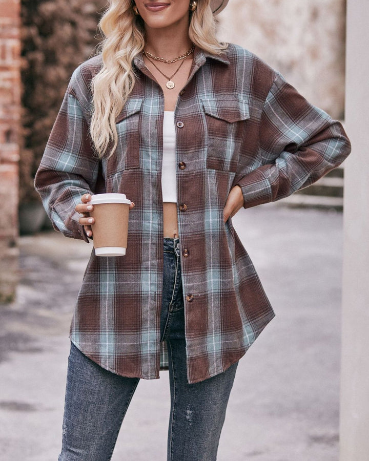 Maleney Casual Loose Plaid Shirt