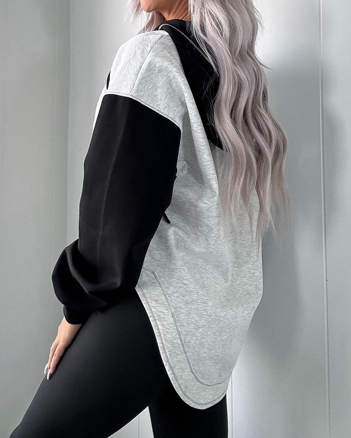 Maleney V Neck Comfy Oversized Hoodie