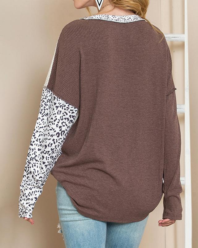 Maleney Leopard Patchwork Top