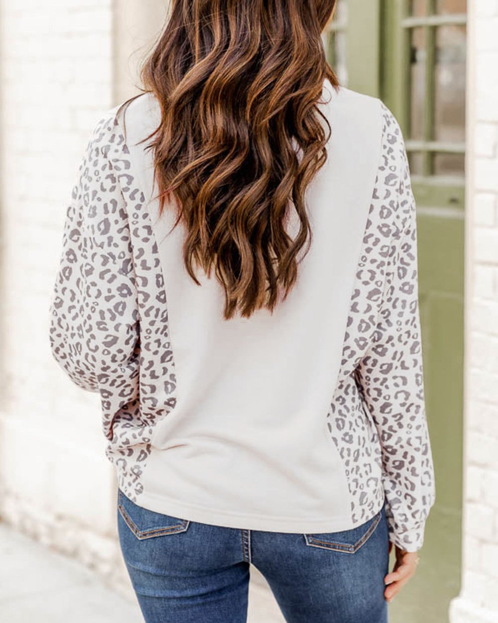 Maleney V-Neck Leopard Button Top