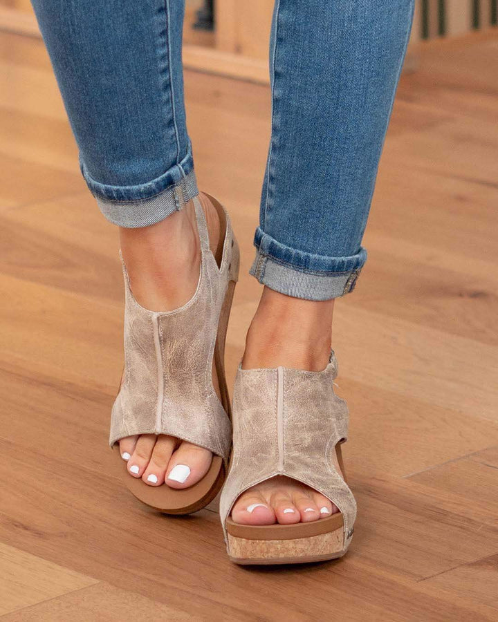 MALENEY MID HEEL WEDGE SANDALS