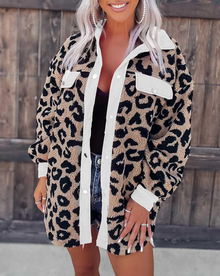 MALENEY LEOPARD TEDDY SHACKET