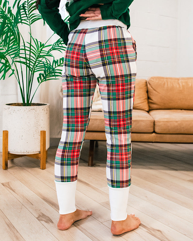 MALENEY PLAID DRAWSTRING JOGGERS