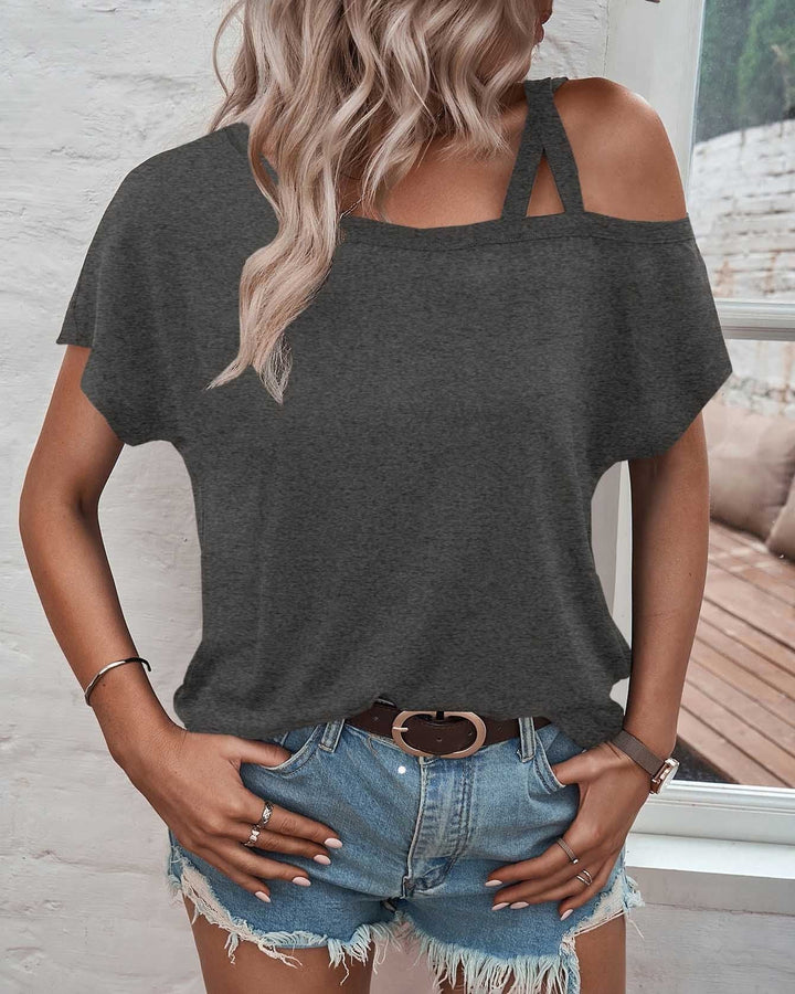 MALENEY BATWING SLEEVE OFF SHOULDER TOP