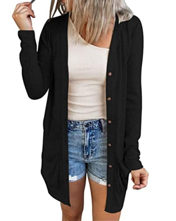 MALENEY POCKETED BUTTON DOWN CARDIGAN