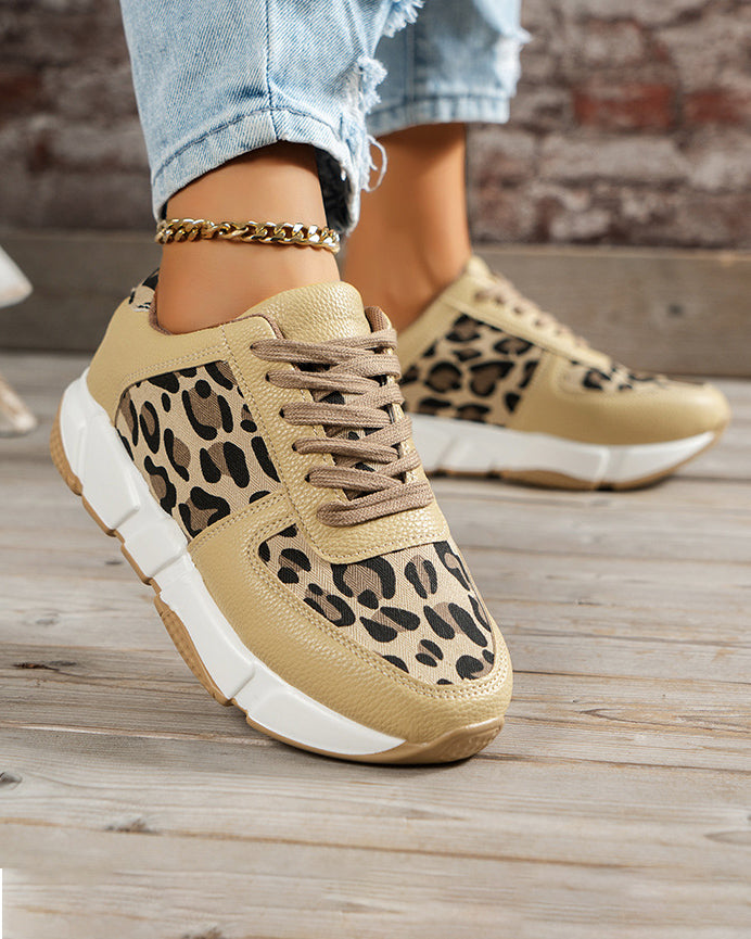 MALENEY LEOPARD LACE UP SNEAKER