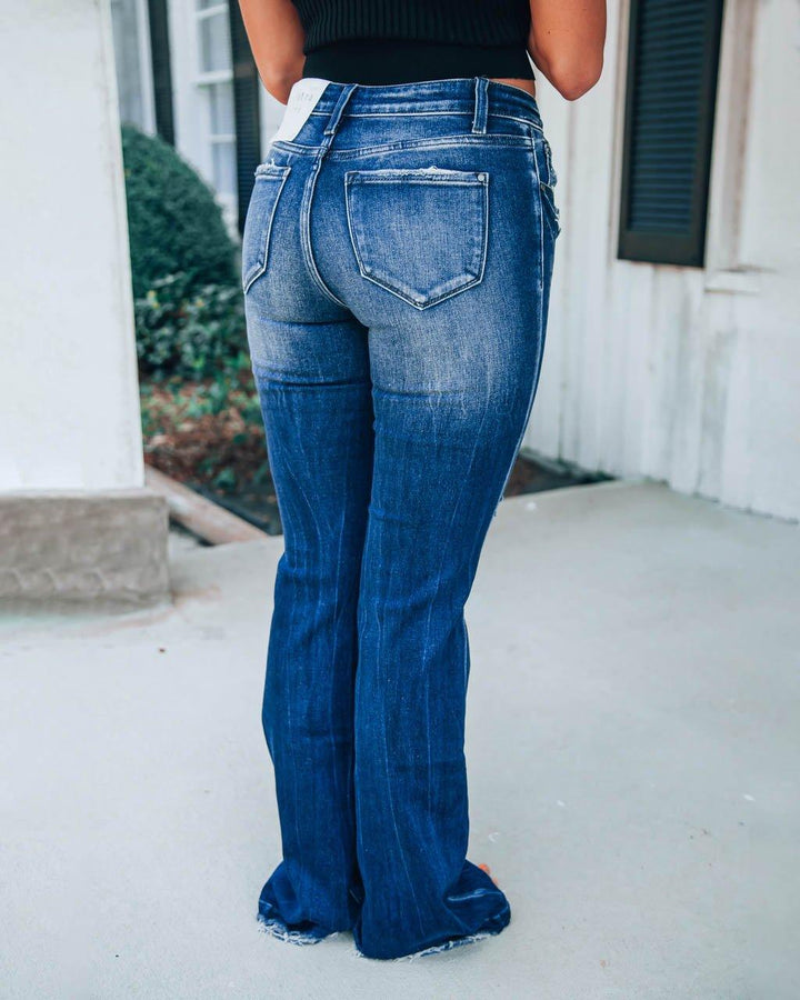 Malaney Mid-Rise Flare Jeans