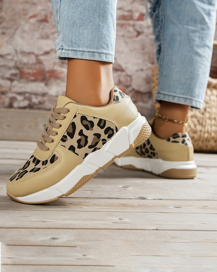 MALENEY LEOPARD LACE UP SNEAKER