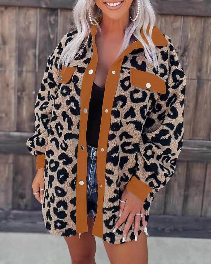 MALENEY LEOPARD TEDDY SHACKET