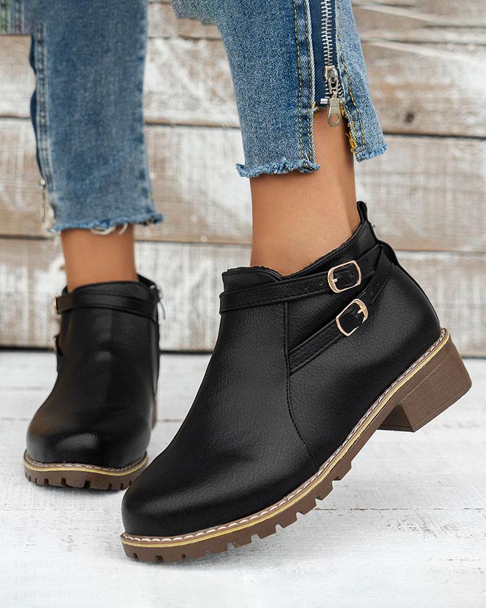 MALENEY BELT BUCKLE ANKLE BOOTS