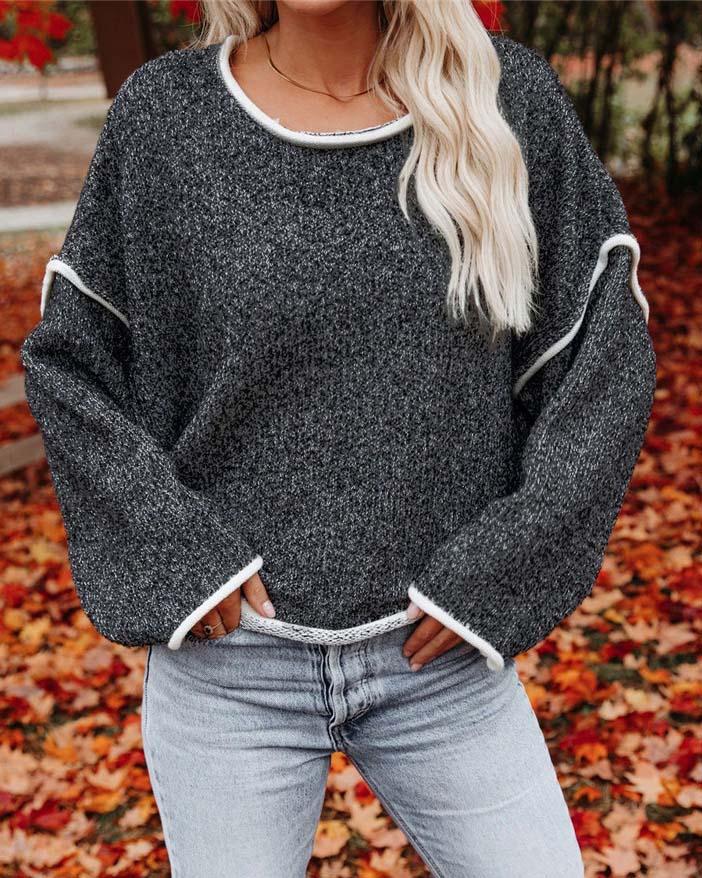 MALENEY CREW NECK KNIT SWEATER(6 COLORS)